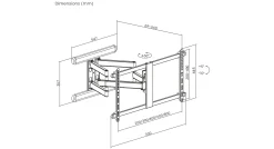 HelloTV Muurbeugel ExtraMotion 75-100 inch