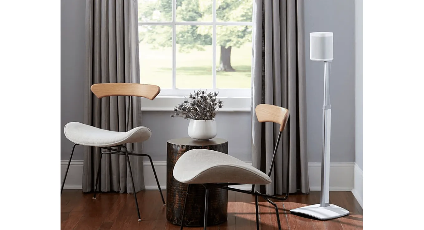 Sanus Verstelbare vloerstandaard voor Sonos One, Play:1 & Play:3 Wit (WSSA1-W2)