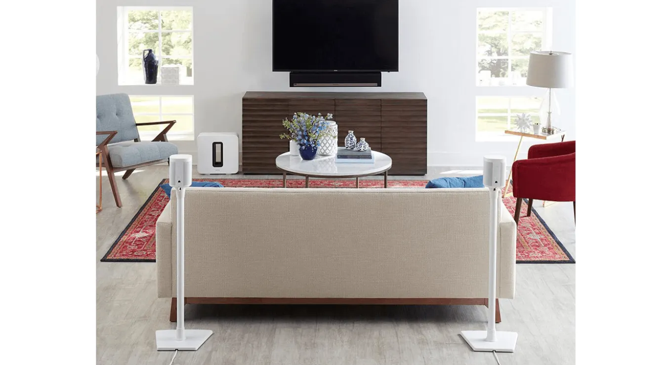 Sanus Vloerstandaard voor Sonos One, Play:1 & Play:3 Wit (WSS21-W2)