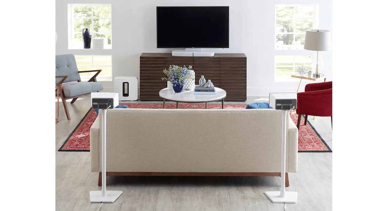 Sanus Vloerstandaard voor Sonos One, Play:1 & Play:3 Wit (WSS21-W2)