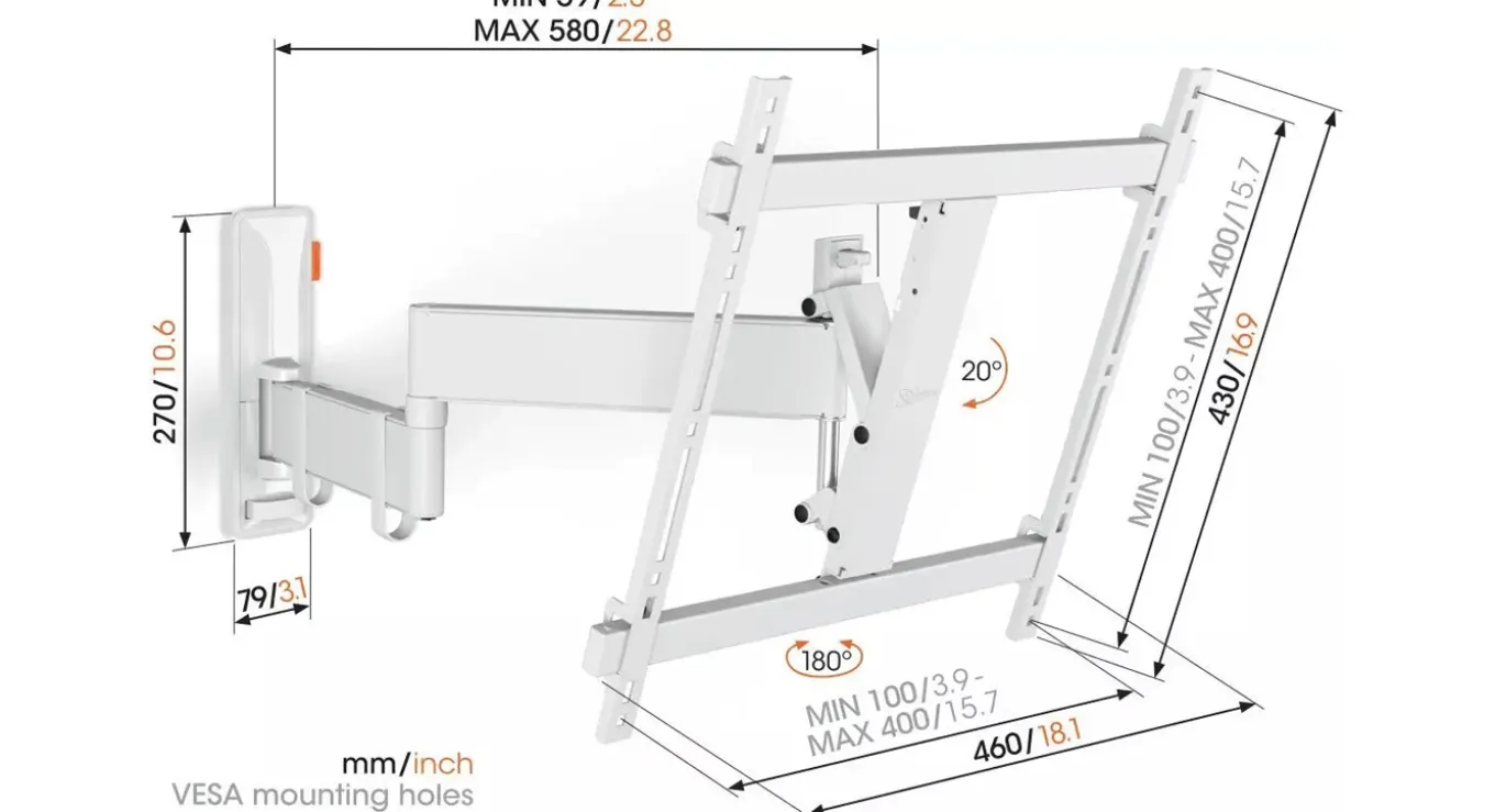 Vogel's TVM 3445 Wit