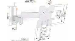 Vogel's TVM 3245 Wit