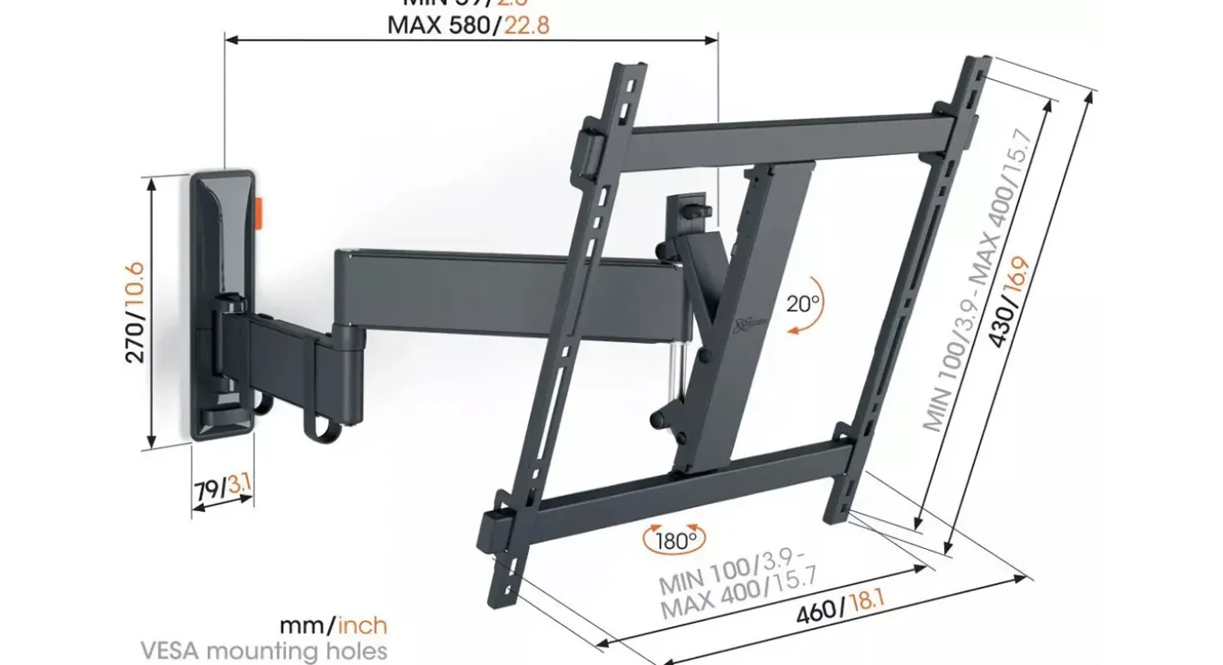 Vogel's TVM 3445 Zwart