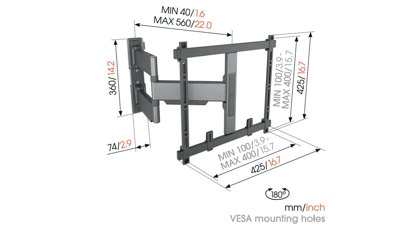 Vogel's TVM 5445 Zwart